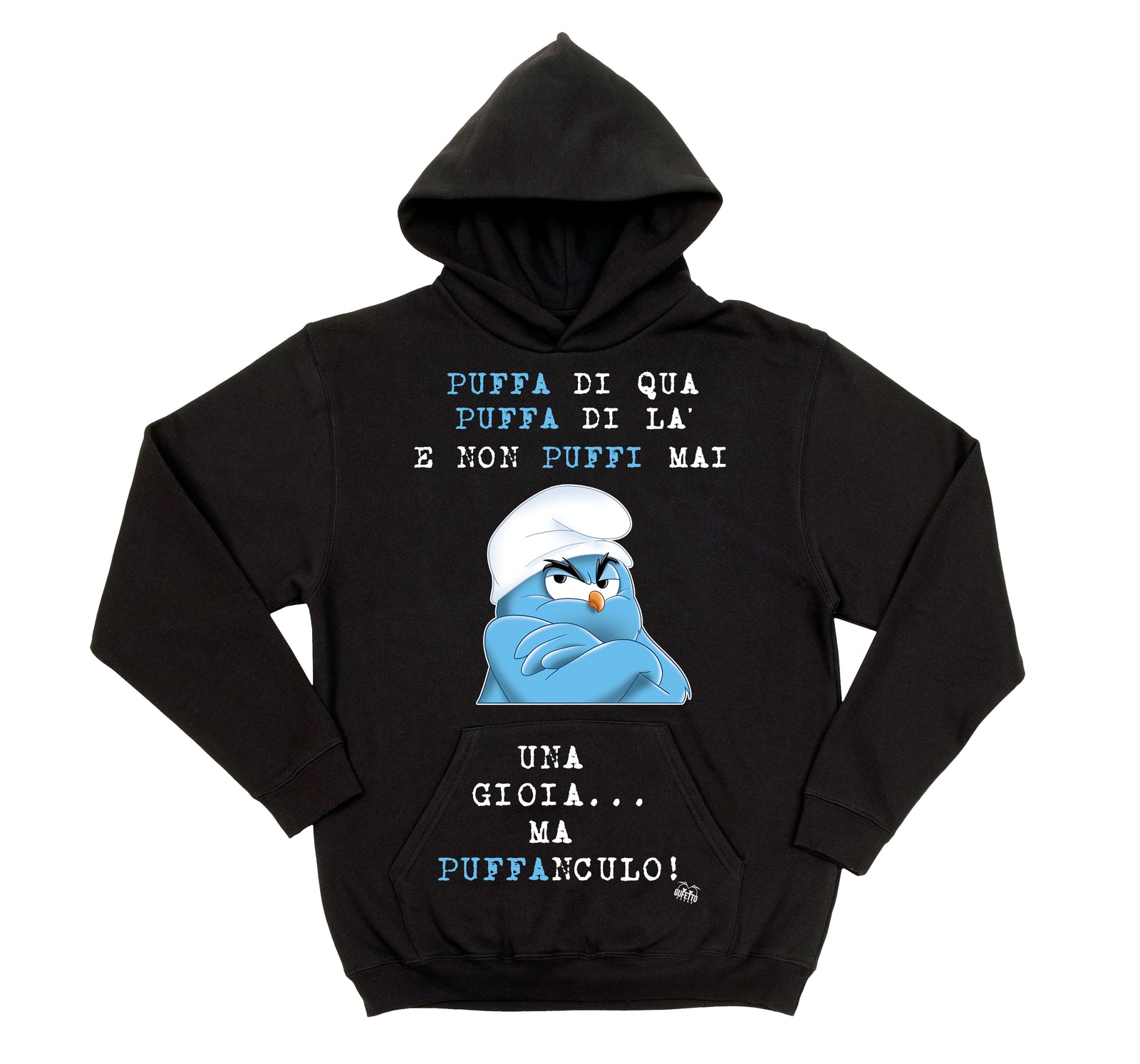 Felpa uomo Puffanculo ( T378 ) - Gufetto Brand 