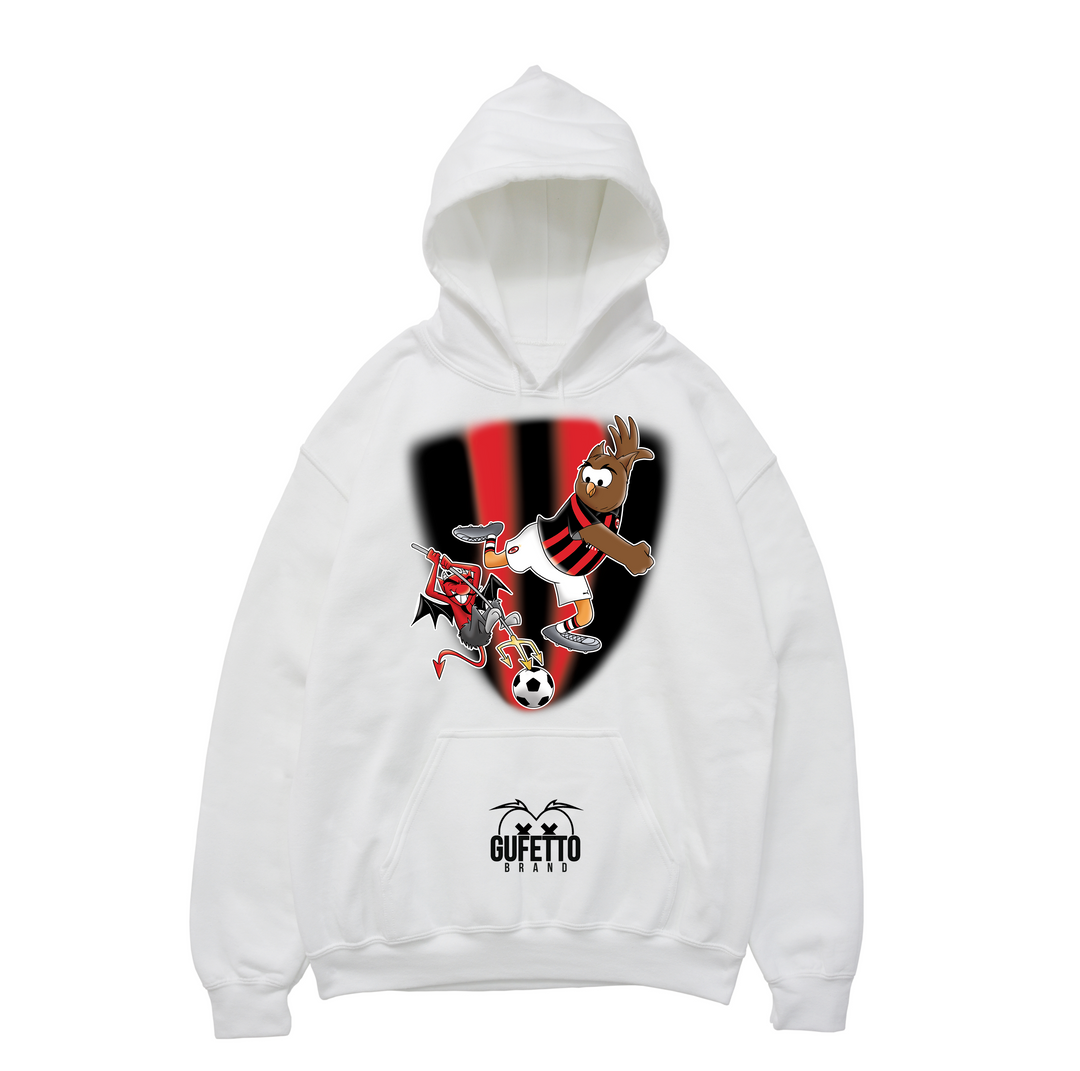 Felpa donna Soccer Gufetto RossoNero - Gufetto Brand 