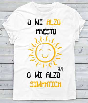 T-shirt Donna Mi alzo Sun ( K678 )