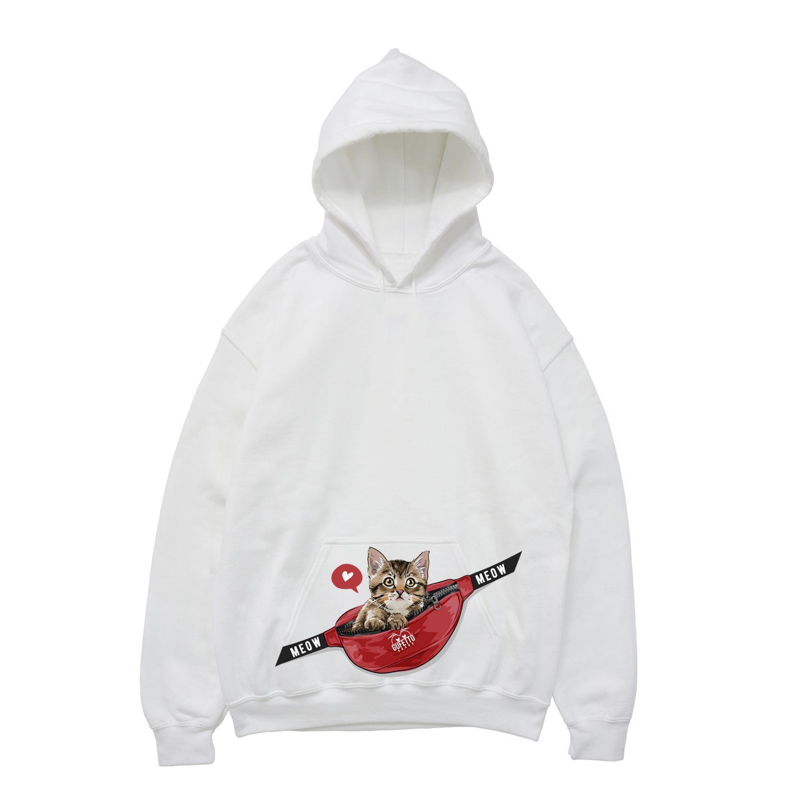 Felpa uomo  Cat Meow ( L741 ) - Gufetto Brand 