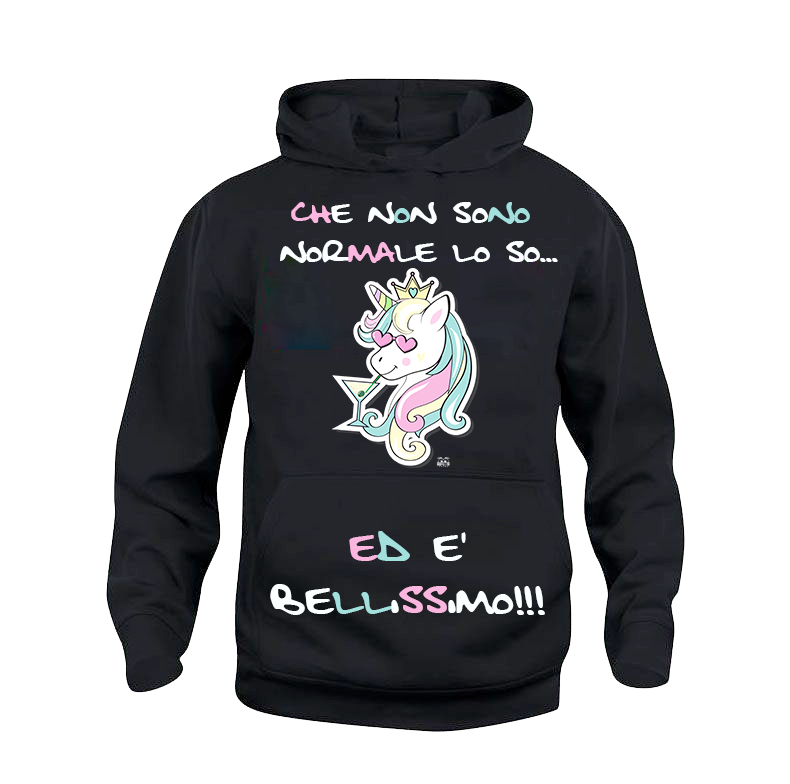 Felpa donna Unicorn Che non sono Normale - Gufetto Brand 