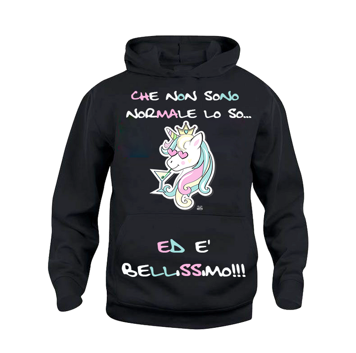 Felpa donna Unicorn Che non sono Normale - Gufetto Brand 