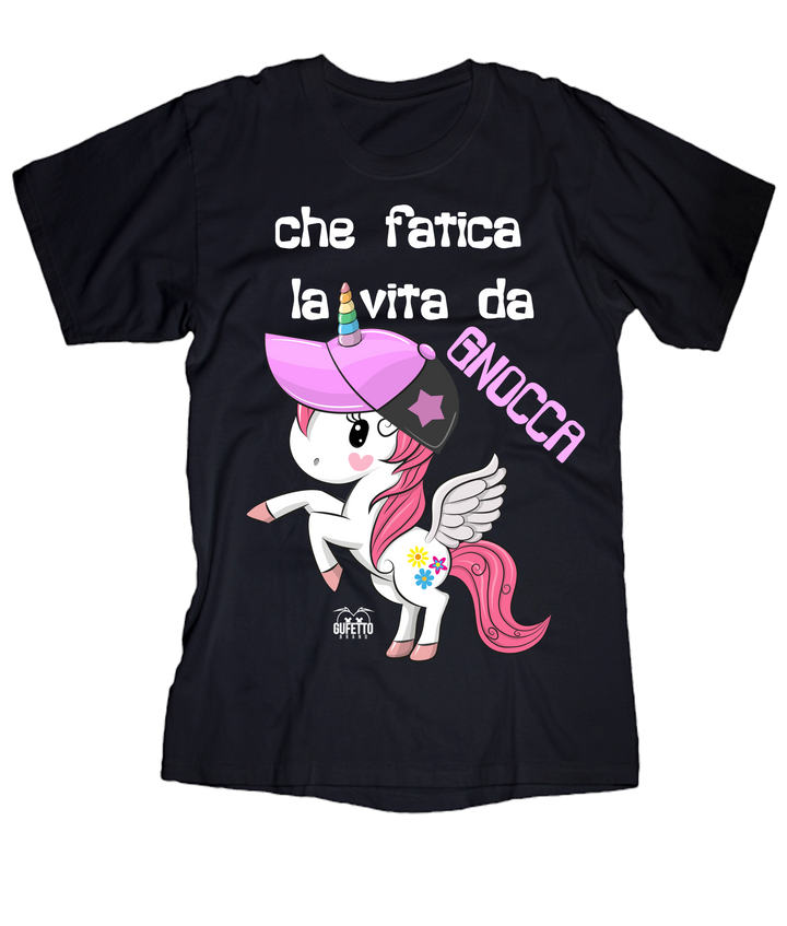 T-shirt Donna Gnocca Unicorn - Gufetto Brand 