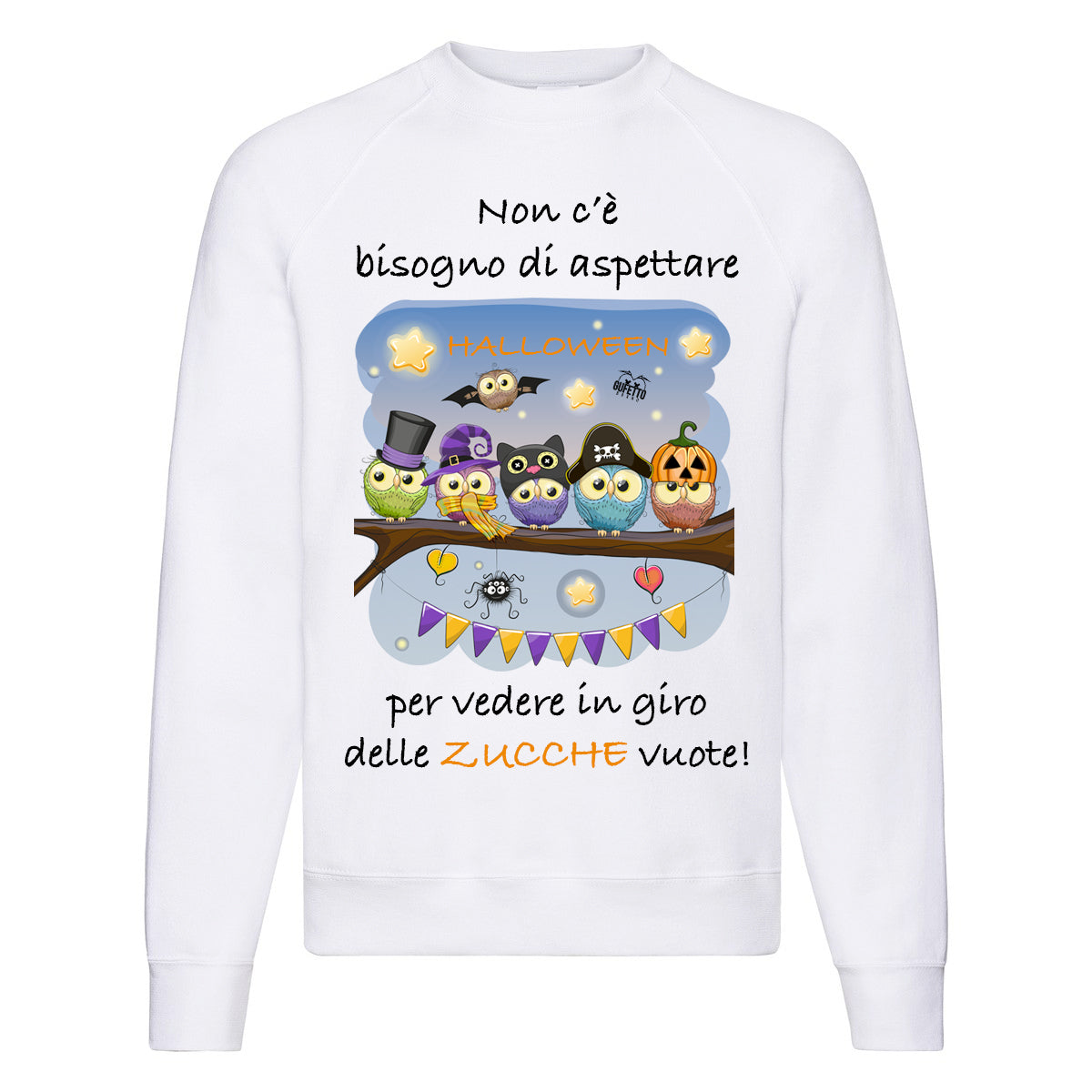 Felpa Classic  Uomo Donna Zucca ( Y831 ) - Gufetto Brand 