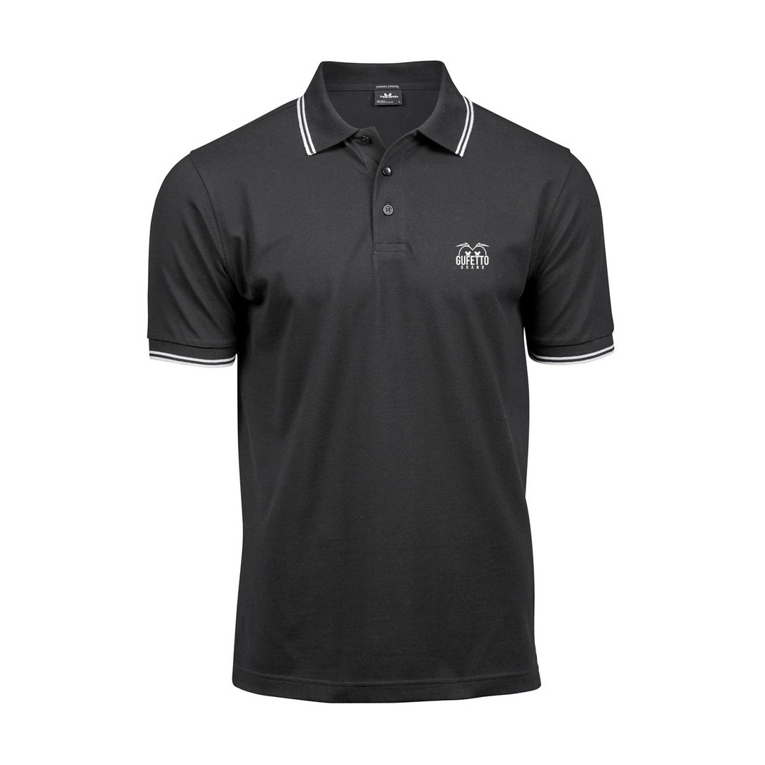 Polo Uomo  Nera strisce bianche Gufetto Brand - Gufetto Brand 