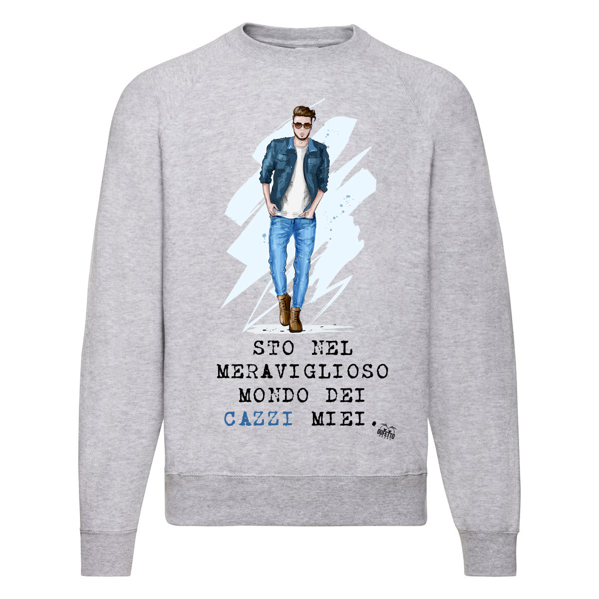 Felpa Classic Uomo Cazzi Miei  ( P012 ) - Gufetto Brand 