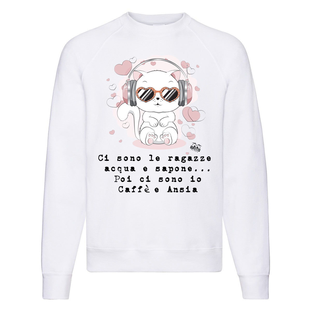 Felpa Classic Donna Caffè e Ansia ( J961 ) - Gufetto Brand 