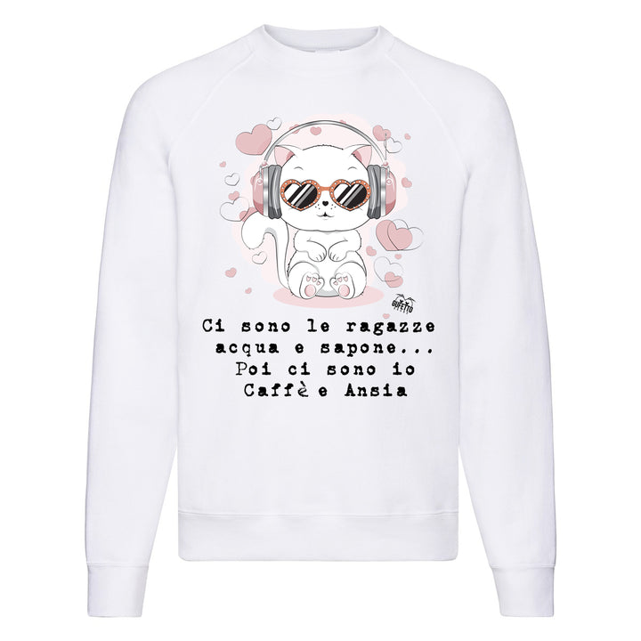 Felpa Classic Donna Caffè e Ansia ( J961 ) - Gufetto Brand 