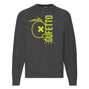 Felpa uomo Gufetto Brand Fluo Gialla