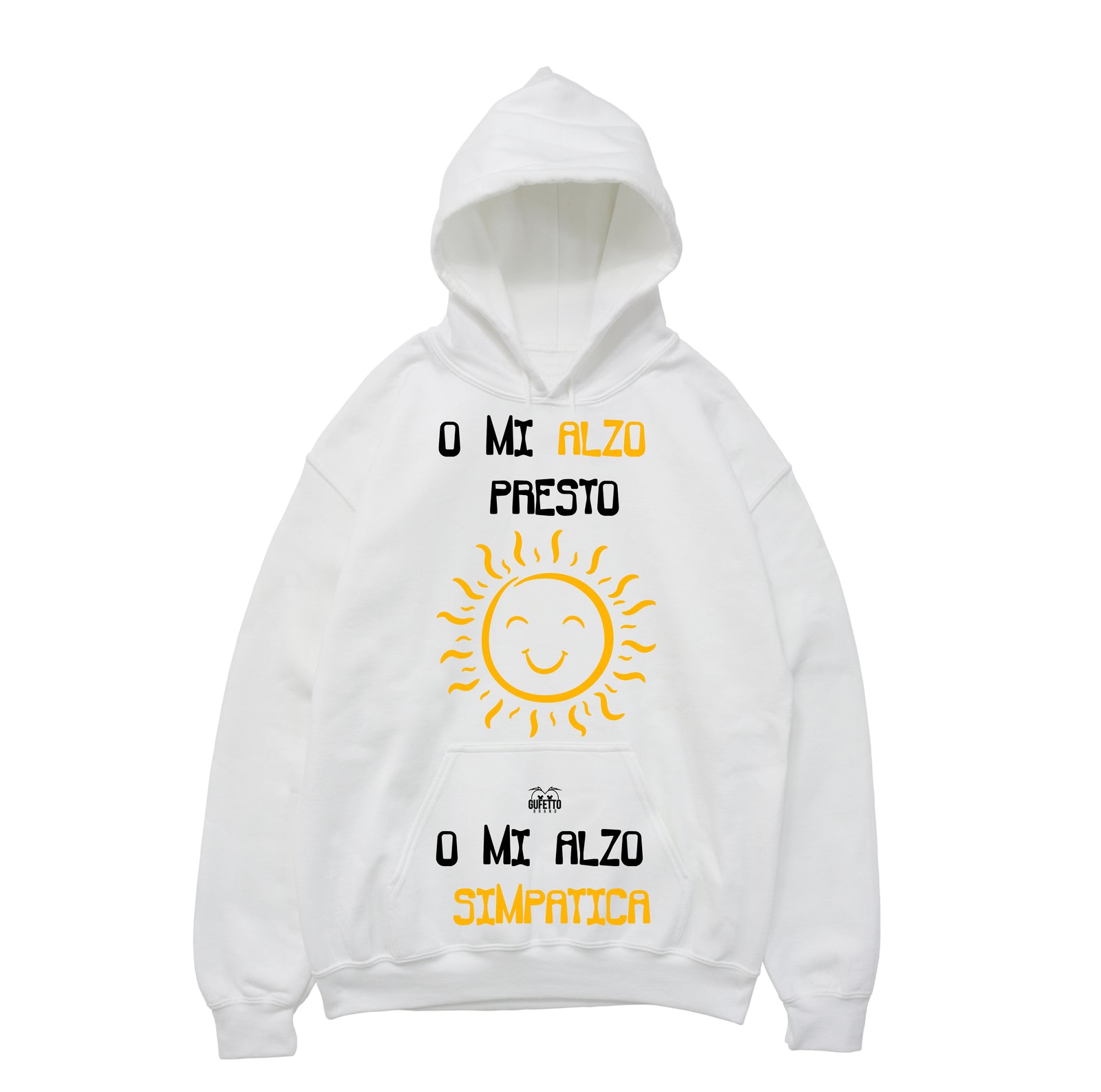 Felpa donna Mi alzo Sun ( C589 ) - Gufetto Brand 