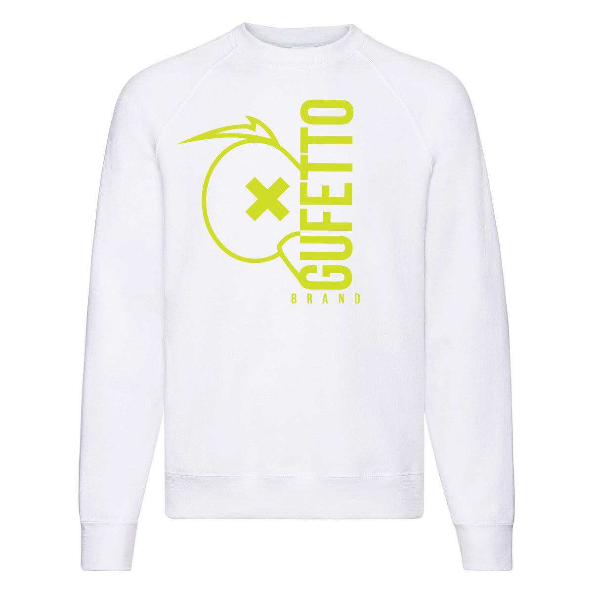 felpa classic bianca gufetto brand scrit