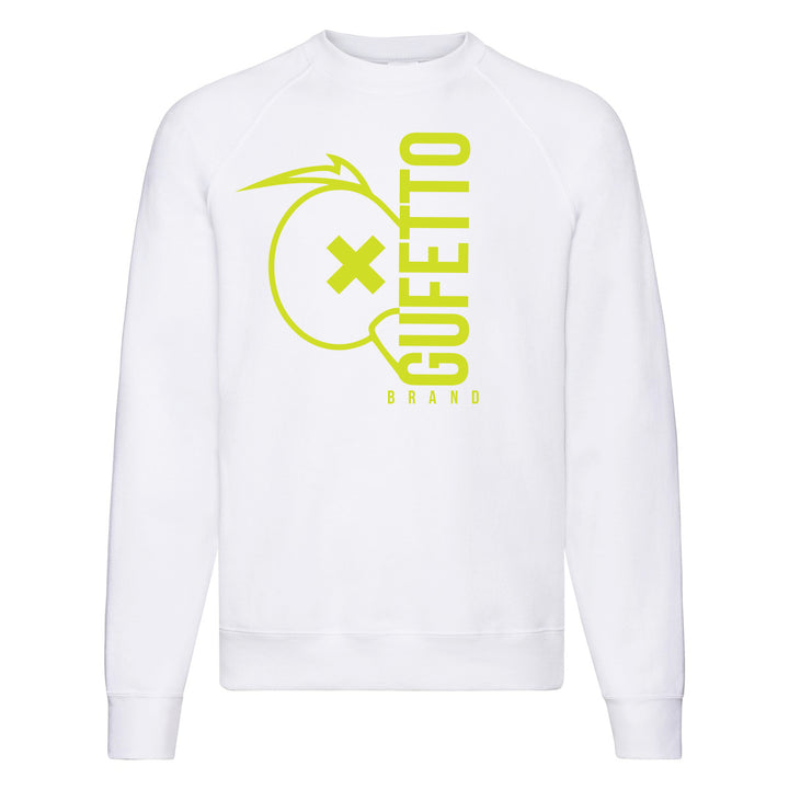 felpa classic bianca gufetto brand scrit