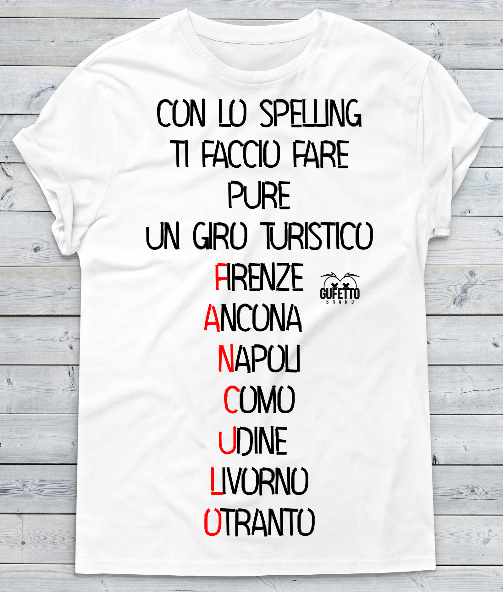 T-shirt Donna Spelling - Gufetto Brand 