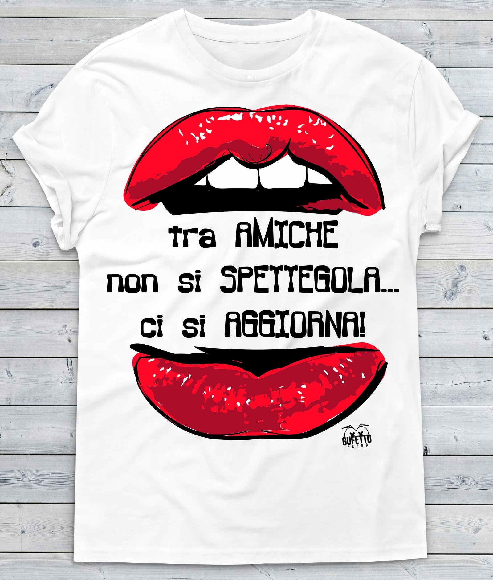 T-shirt Donna Tra Amiche ( Y378 ) - Gufetto Brand 