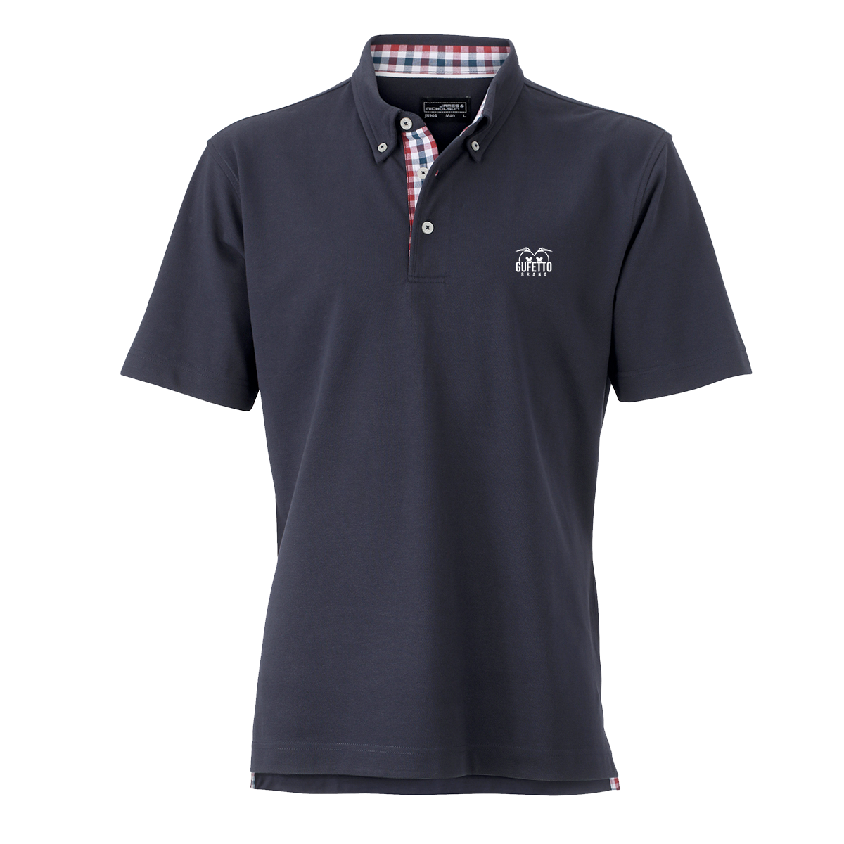 Polo Uomo  Blu quadretti rossi bianche Gufetto Brand - Gufetto Brand 