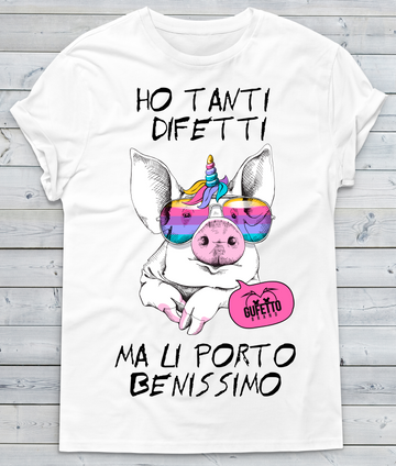 T-shirt Donna Ho tanti difetti Porc
