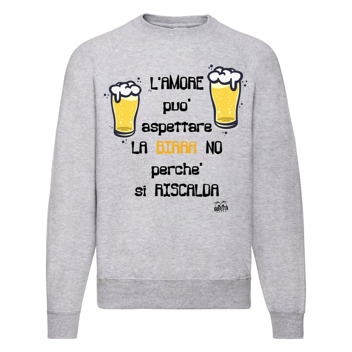 Felpa Classic  Uomo Donna Birra ( L732 ) - Gufetto Brand 