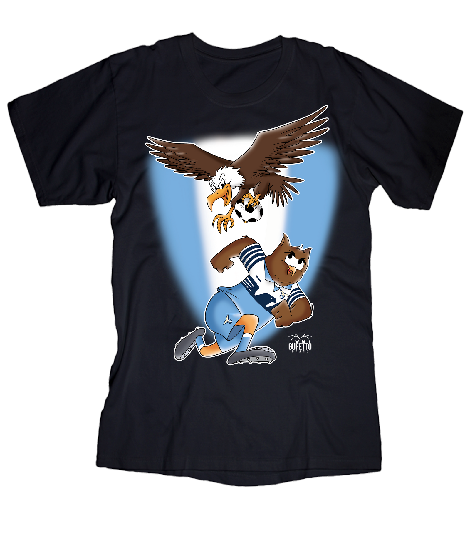 T-shirt Donna Soccer Gufetto BiancoCeleste - Gufetto Brand 