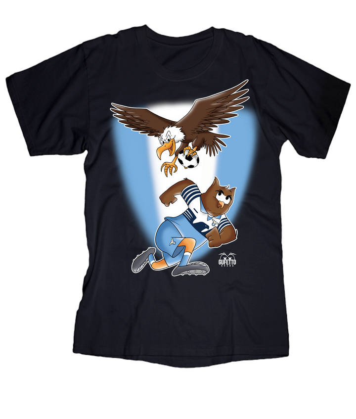 T-shirt Donna Soccer Gufetto BiancoCeleste - Gufetto Brand 