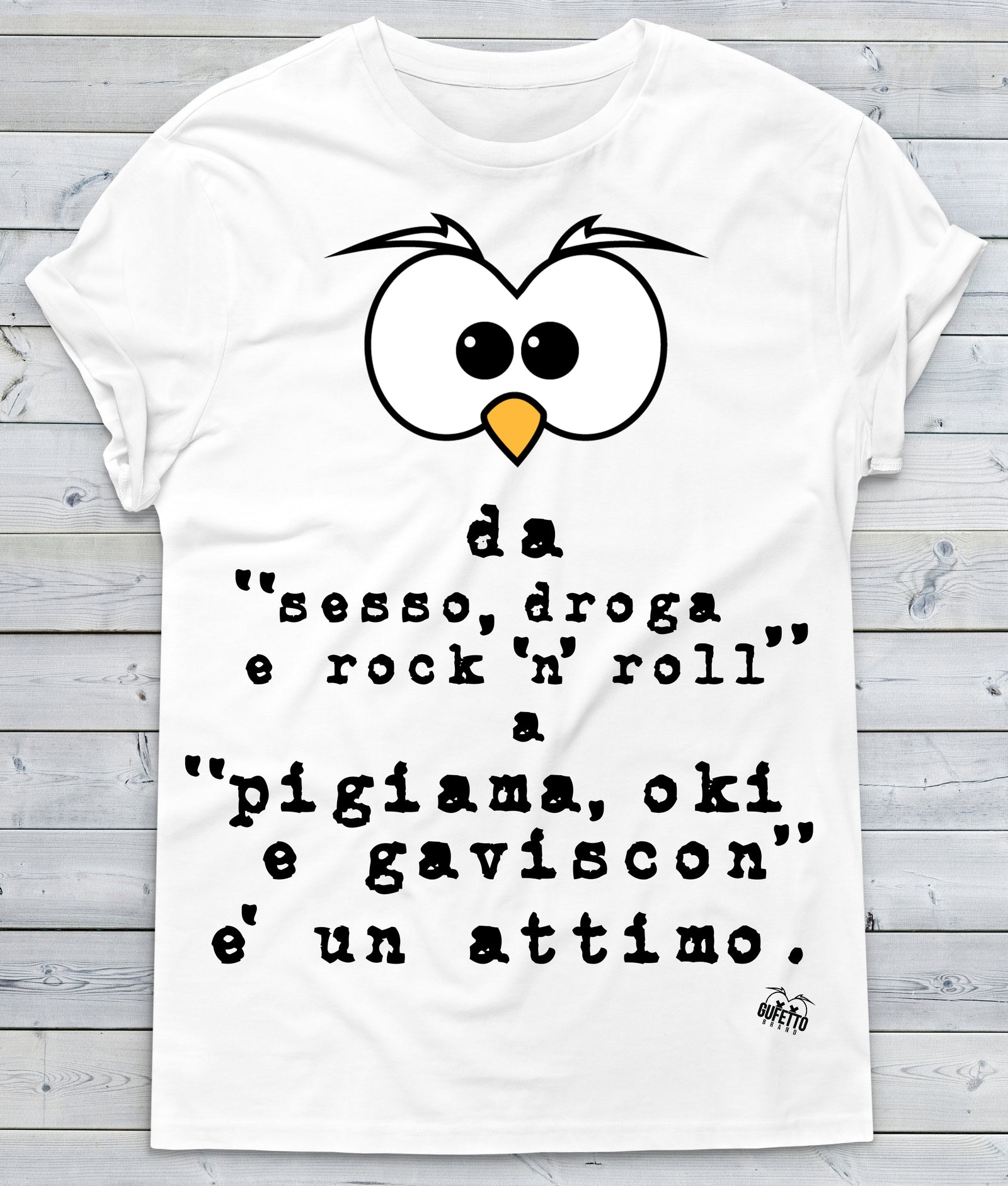 T-shirt Uomo Rock ( A284 ) - Gufetto Brand 
