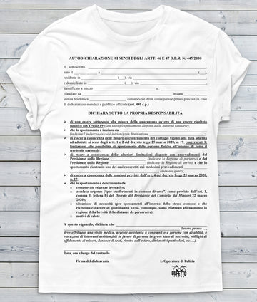T-shirt Donna  Autocertificazione ( A019 )