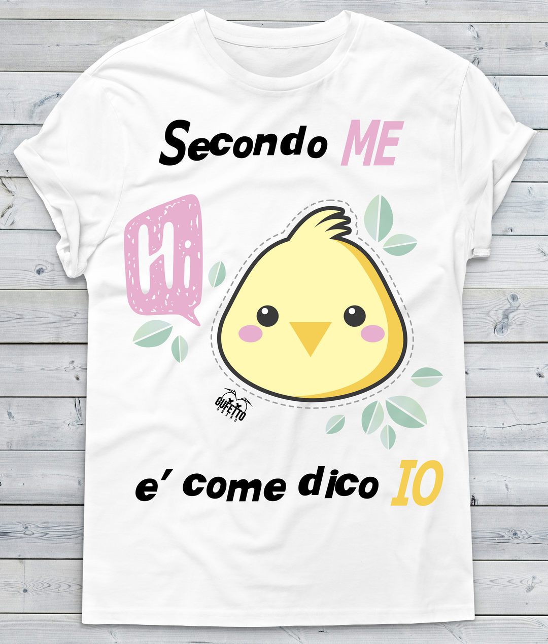 T-shirt Uomo Secondo me - Gufetto Brand 