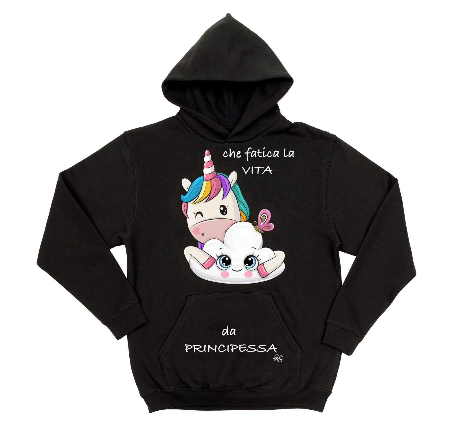 Felpa donna Principessa Unicorn ( E922 ) - Gufetto Brand 