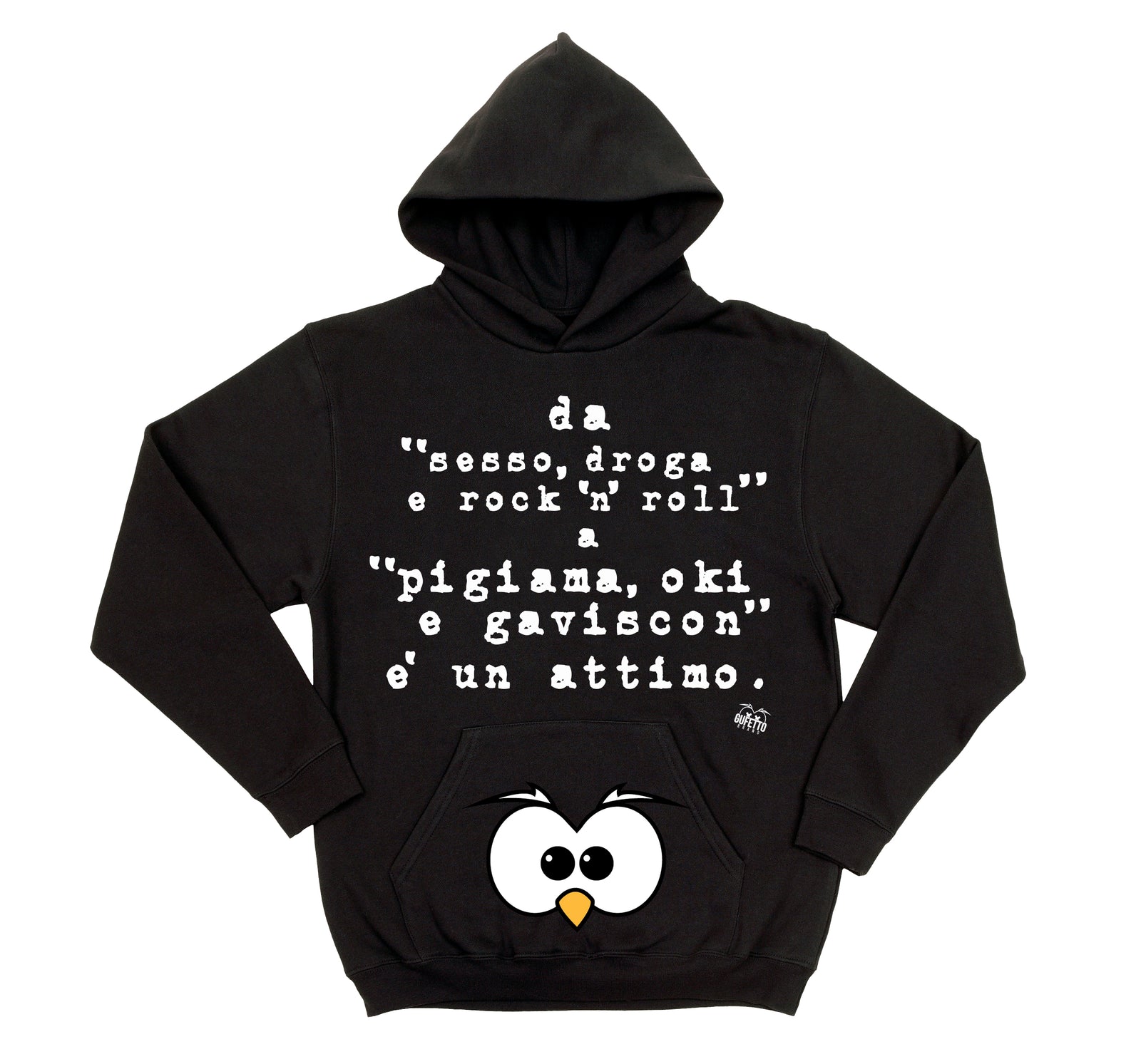 Felpa uomo Rock ( A284 ) - Gufetto Brand 