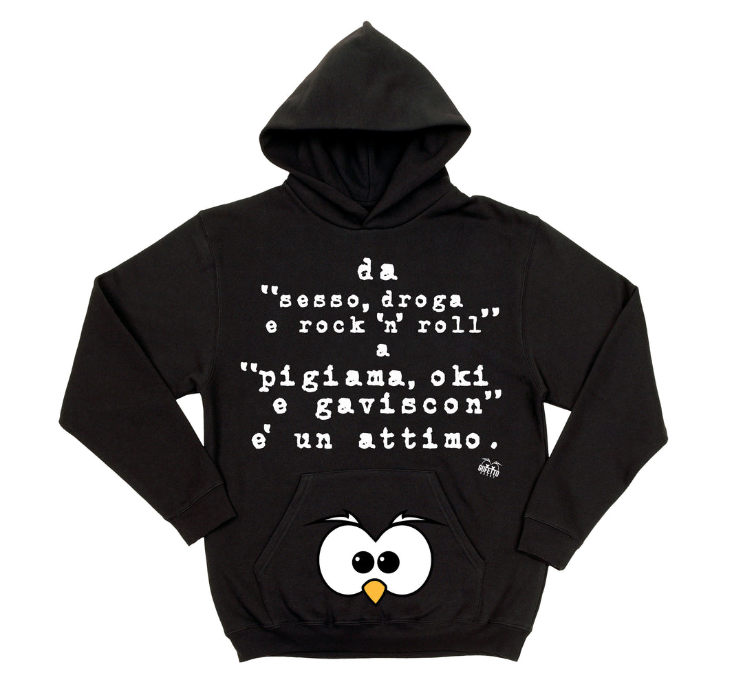 Felpa donna Rock ( A284 ) - Gufetto Brand 