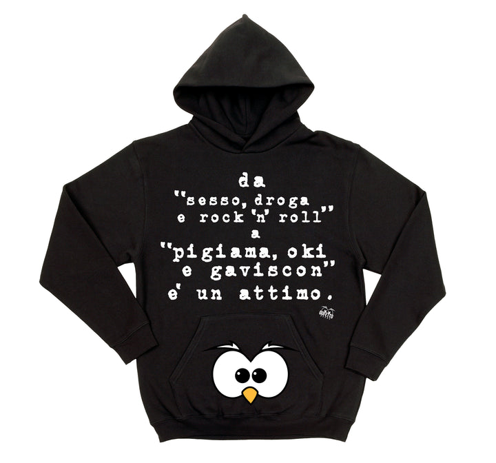 Felpa donna Rock ( A284 ) - Gufetto Brand 