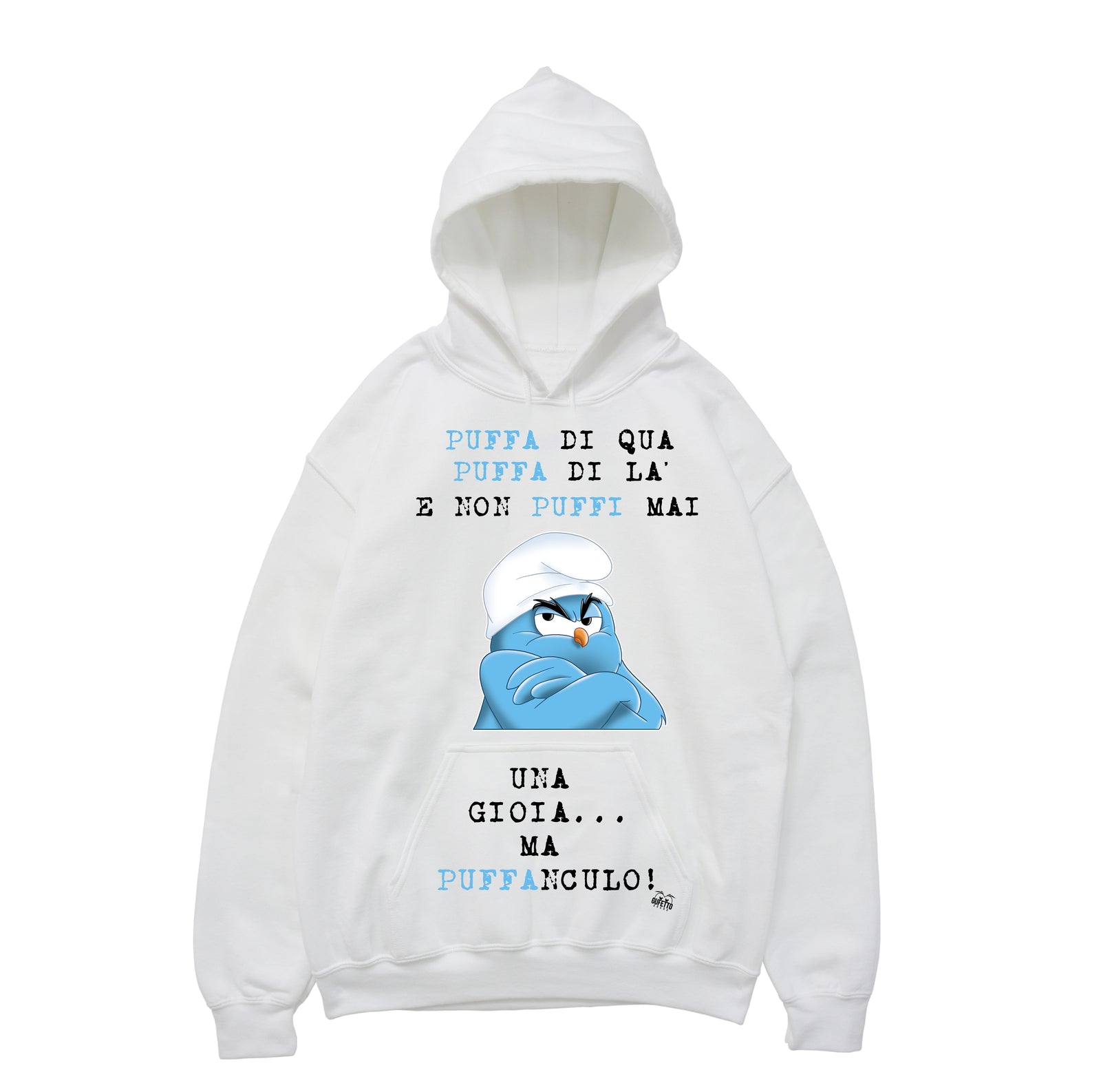 Felpa uomo Puffanculo ( T378 ) - Gufetto Brand 