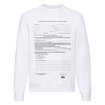 Felpa Classic  Uomo Donna Autocertificazione 4 Maggio ( O4901 )