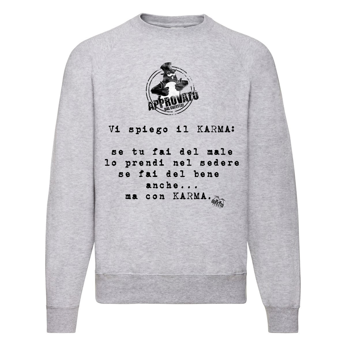 Felpa Classic  Uomo Donna KARMA ( I490 ) - Gufetto Brand 