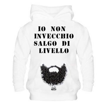 Felpa uomo bianca Io non invecchio Outlet