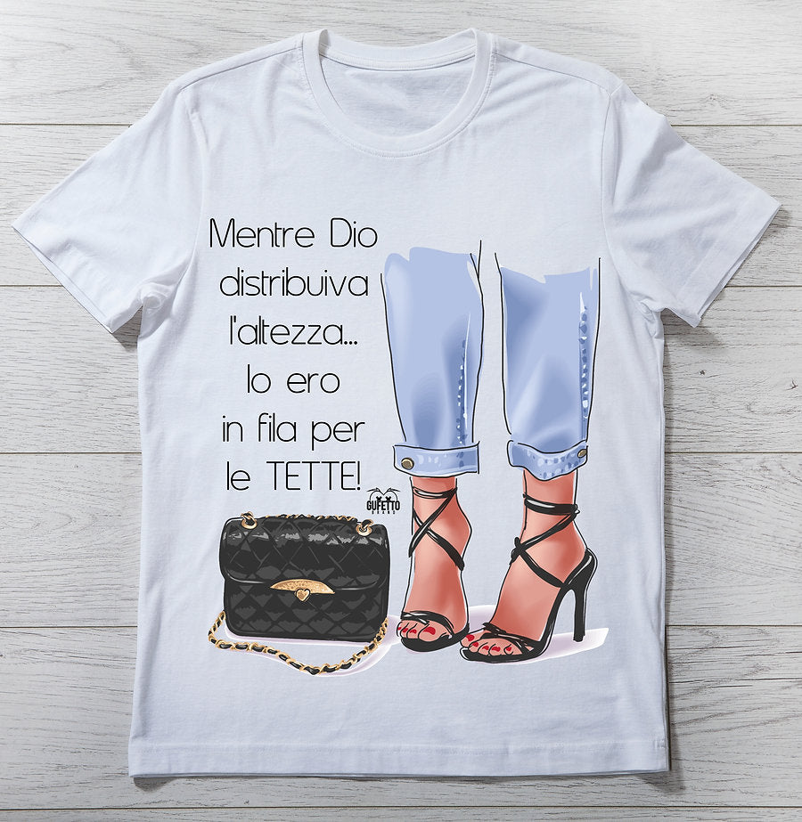 T-shirt Altezza Donna Bianca Outlet - Gufetto Brand 