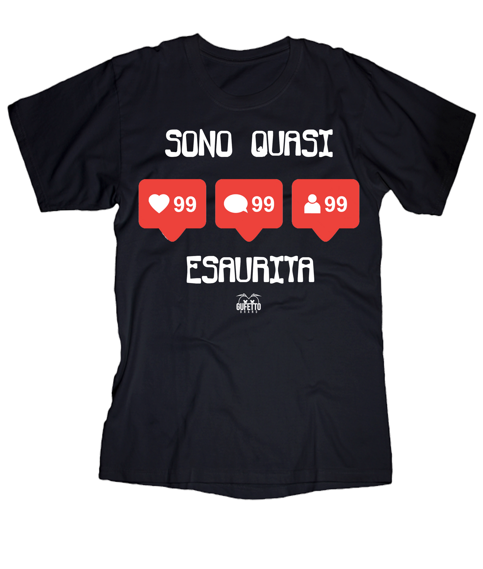 T-shirt Donna Esaurita - Gufetto Brand 