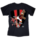 T-shirt Uomo Soccer Gufetto RossoNero - Gufetto Brand 