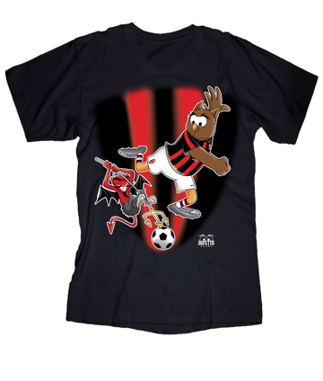 T-shirt Uomo Soccer Gufetto RossoNero
