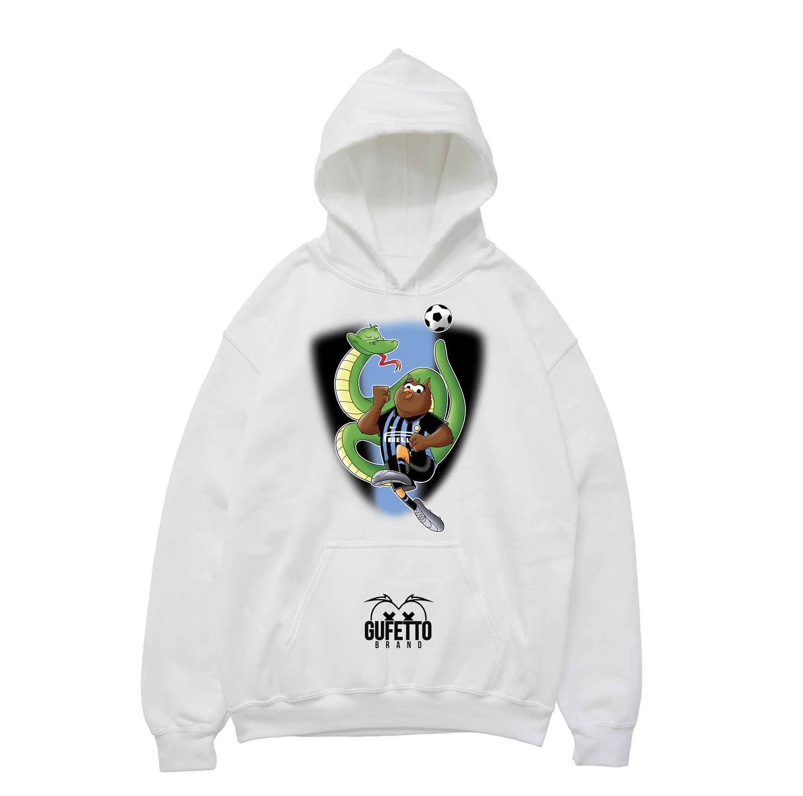 Felpa donna Soccer Gufetto NeroBlu - Gufetto Brand 