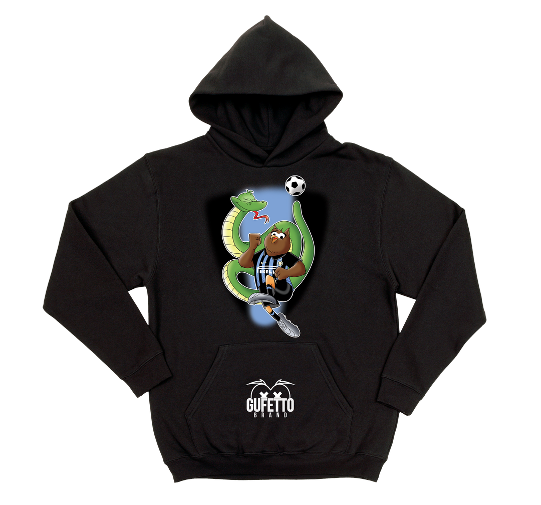 Felpa uomo Soccer Gufetto NeroBlu - Gufetto Brand 