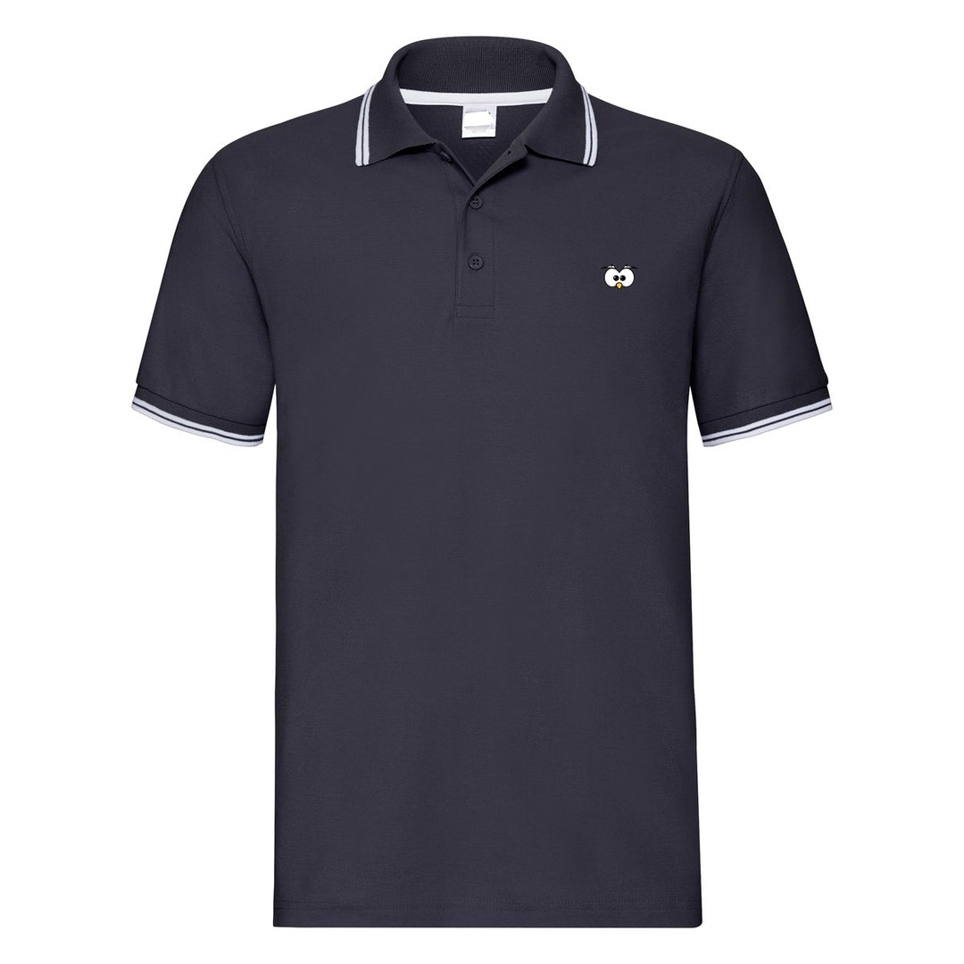 Polo Uomo Classic Blue Occhi ( logo ricamato ) - Gufetto Brand 