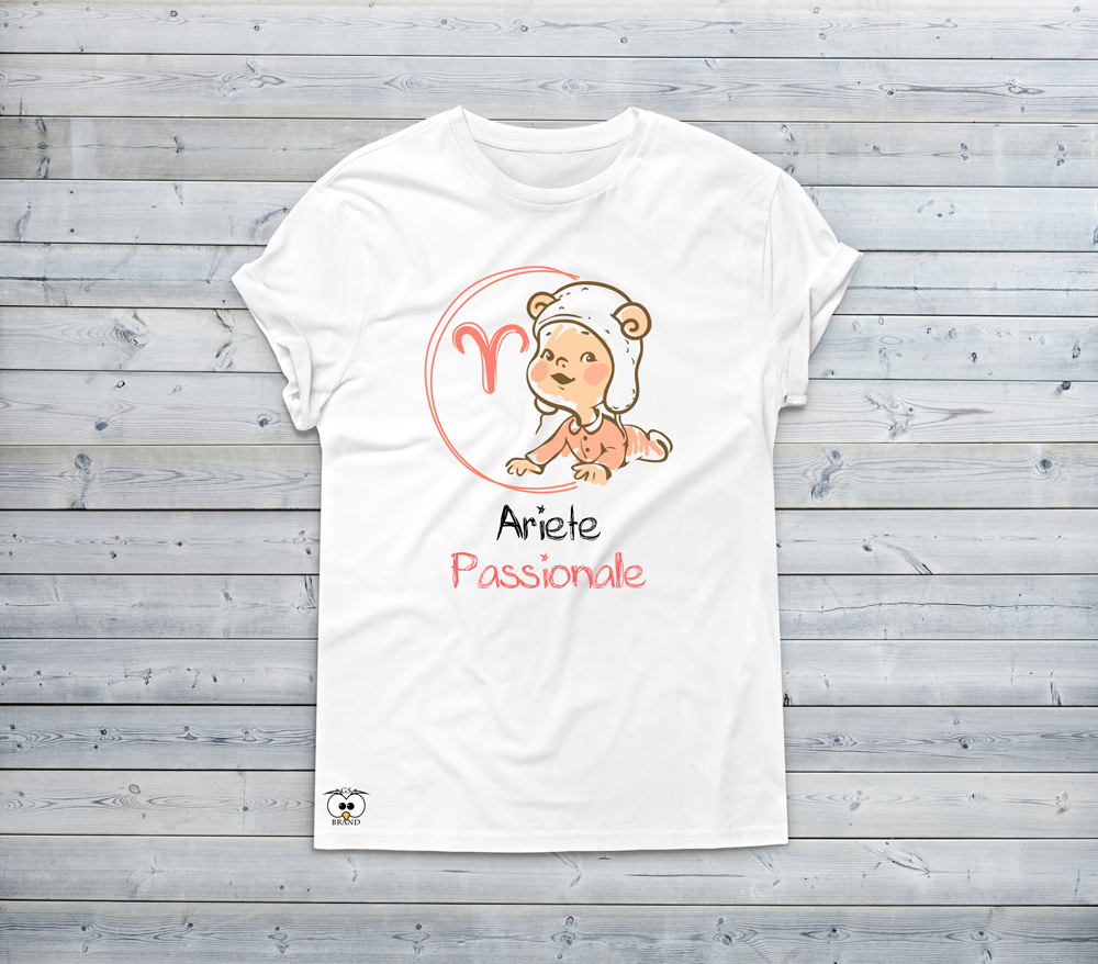 T-shirt Donna Zodiac Siamo un pò piccoli Ariete Outlet - Gufetto Brand 