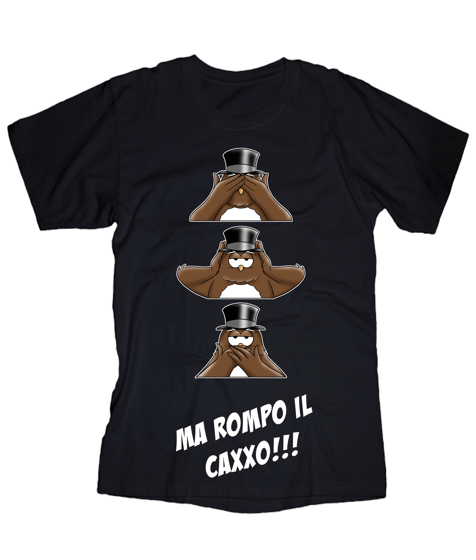 T-shirt Donna Non Vedo Non Sento Non Parlo - Gufetto Brand 