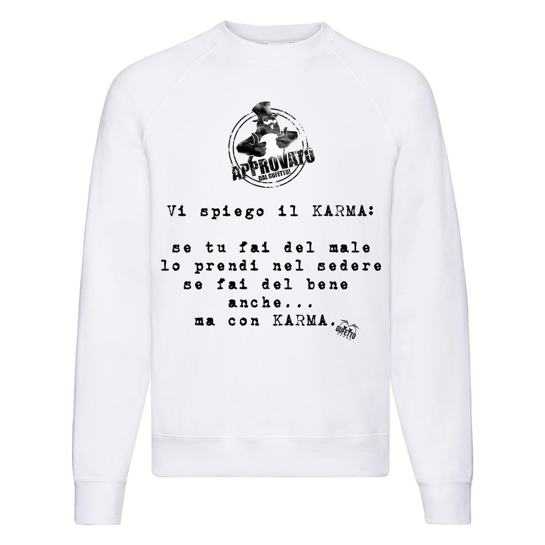 Felpa Classic  Uomo Donna KARMA ( I490 ) - Gufetto Brand 