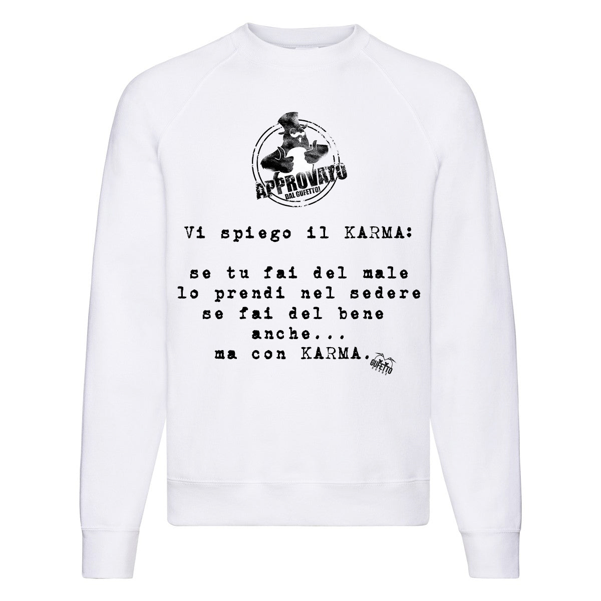 Felpa Classic  Uomo Donna KARMA ( I490 ) - Gufetto Brand 