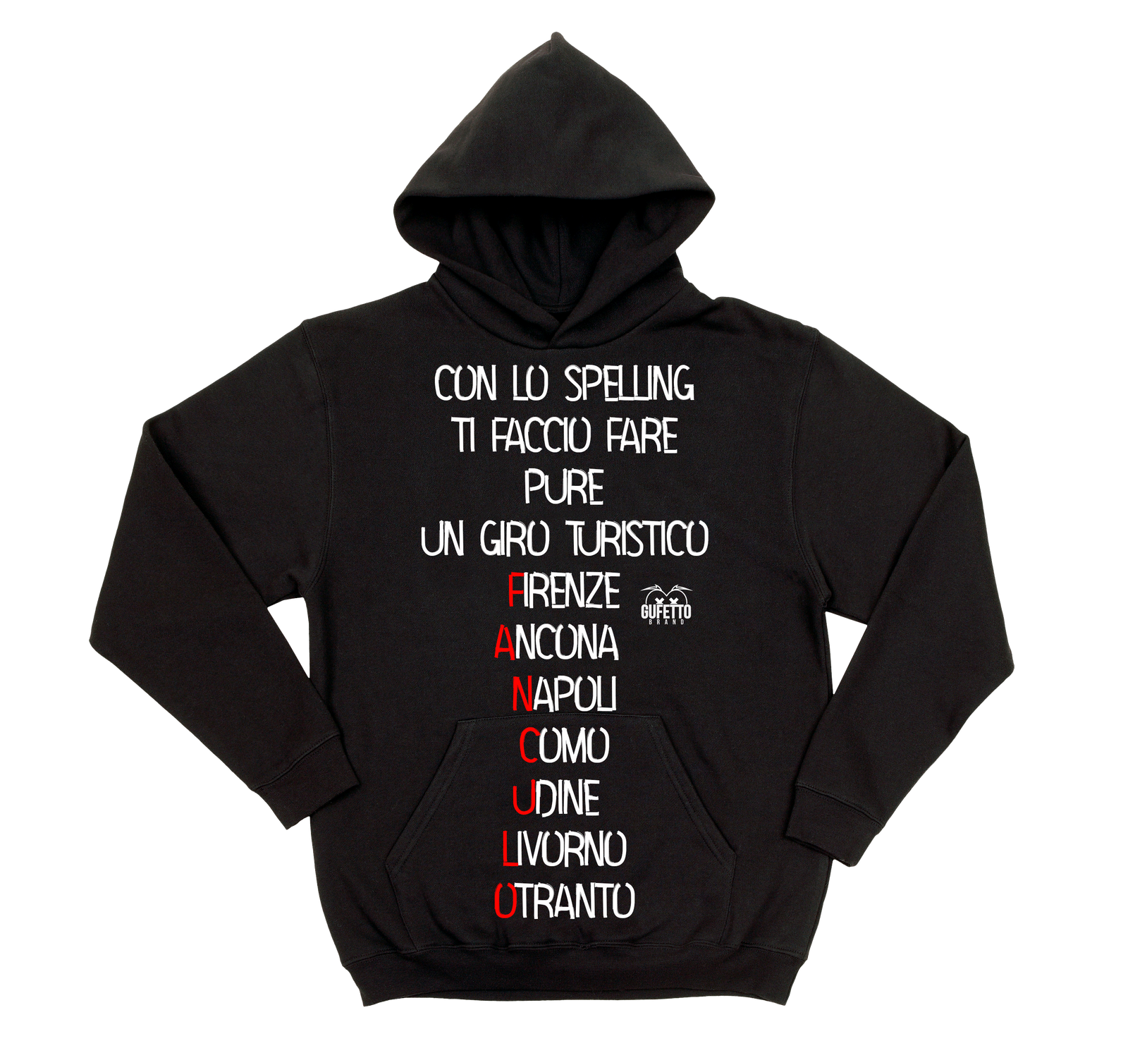 Felpa uomo Spelling - Gufetto Brand 