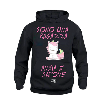 Felpa donna Unicorn Sono una Ragazza...