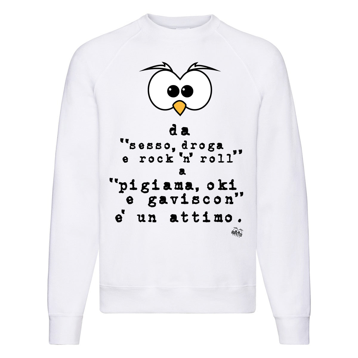Felpa Classic  Uomo Donna Rock ( A284 ) - Gufetto Brand 