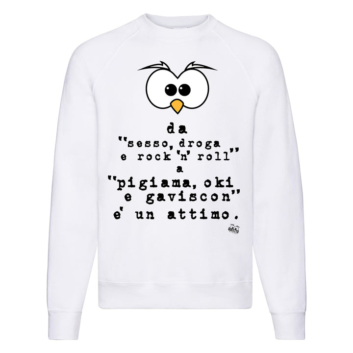 Felpa Classic  Uomo Donna Rock ( A284 ) - Gufetto Brand 