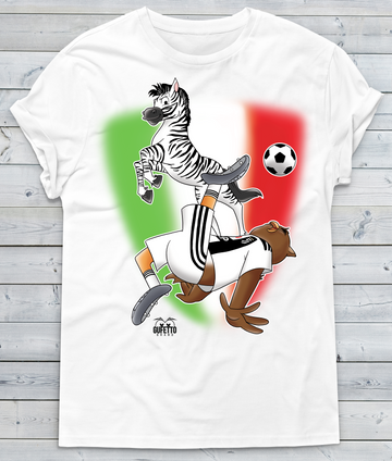 T-shirt Donna Soccer Gufetto BiancoNero
